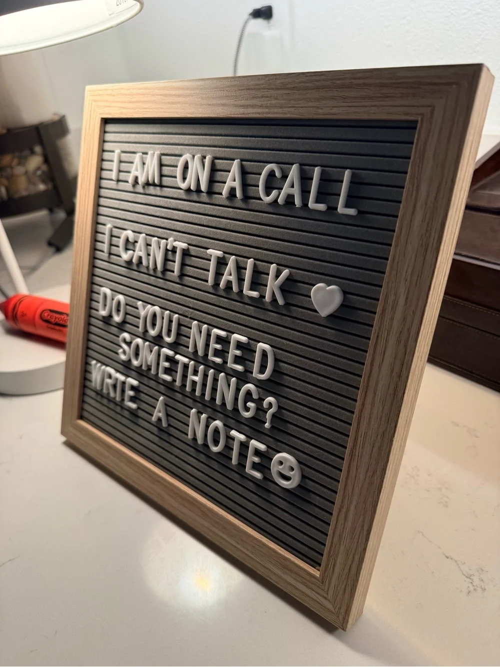 Changeable Letter Board with Wooden Frame | Felt Message Board | Home & Office
